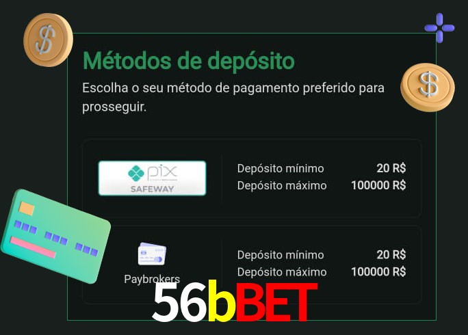 O cassino 56bbet oferece uma grande variedade de métodos de pagamento